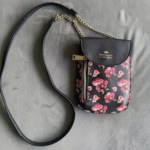 Juicy Couture mini crossbody pouch roses print
